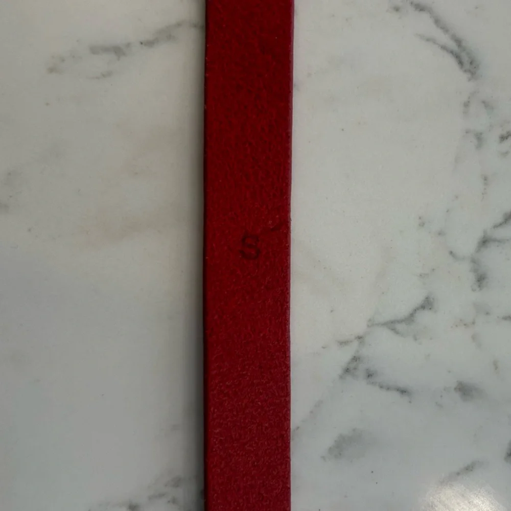 J.Crew‎ Red Leather Belt Size Small - Picture 3 of 3